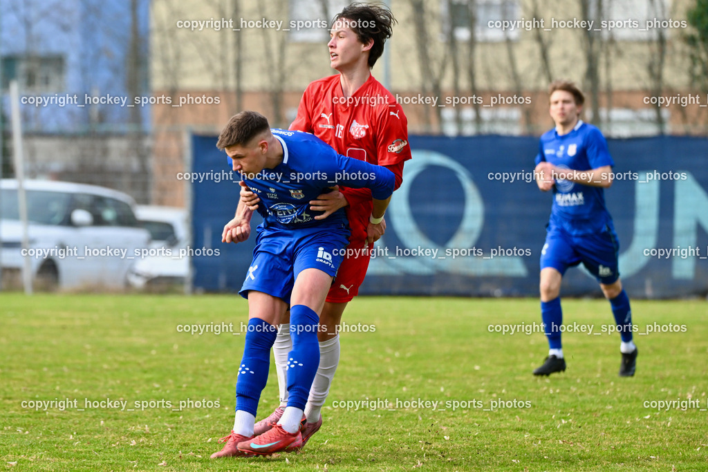 KAC 1909 vs. Union Matrei | #17 Enrico Sebastian Schubert Union Matrei, #16 Max Martin Dirkes KAC 1909, KAC 1909 vs. Union Matrei, KAC 1909 vs. Union Matrei am 21.03.2026 in Klagenfurt (Sportplatz KAC), Austria, (Photo by Bernd Stefan)