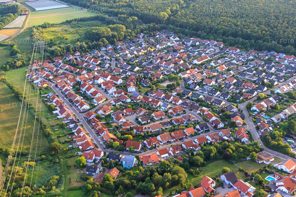 Luftbild: Südring in Rülzheim im Bundesland Rheinland-Pfalz in Deutschland. Foto: IMG_51472.jpg vom 04.08.2012 durch Werner Riehm/FLY-FOTO.de