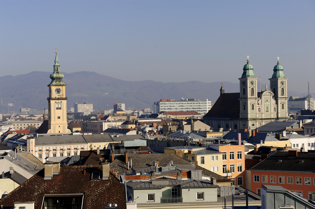 Blick vom Schlossmuseum | Linz, Austria - November 13, 2011: Blick vom Schlossmuseum. - Realisiert mit Pictrs.com
