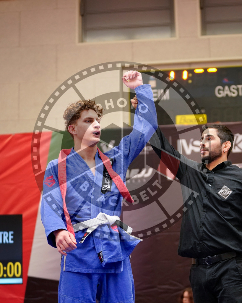 20240203PBB06473 | Fighters compete during the Brazilian Jiu-Jitsu Championship of the AJP Tour in Maintal by Frankfurt am Main, Germany, on February 2, 2024.