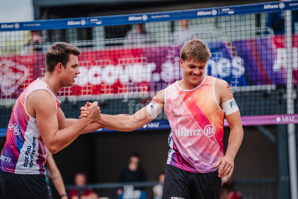 Beachvolleyball | Frauen | Allianz German Beach Tour 2025 | Tourstop Hamburg | 30.05.2025 | v.l. Jonas Kaminski und Luis Kubo