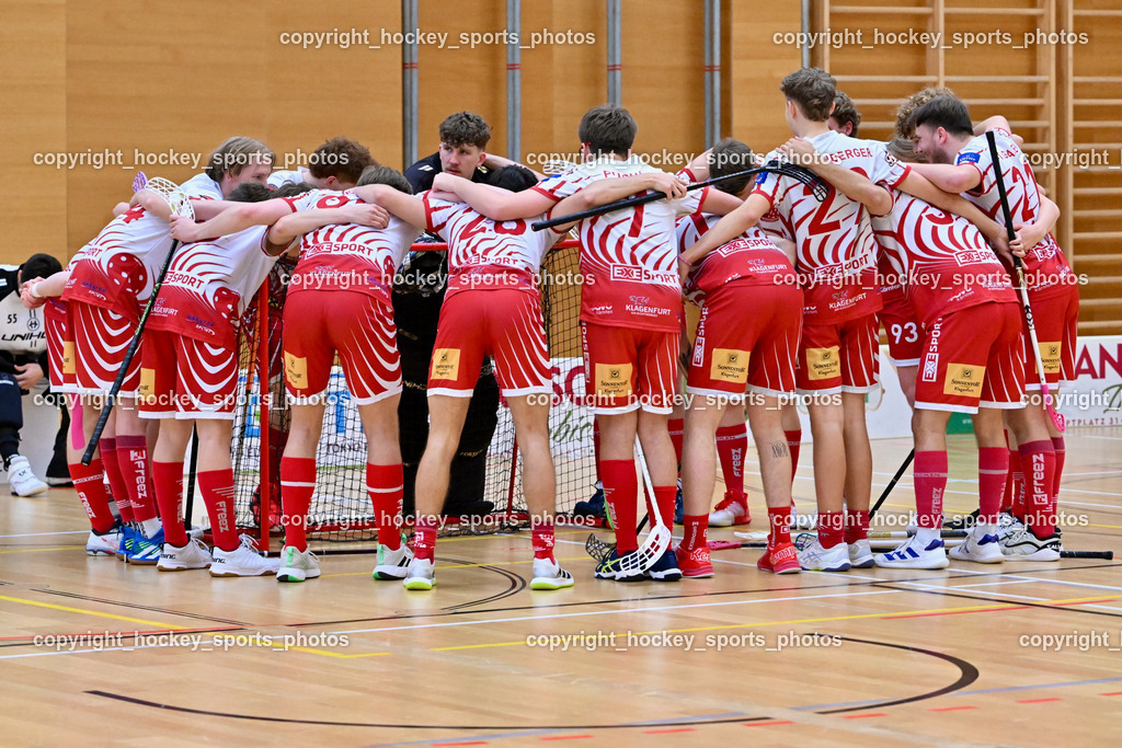VSV Unihockye vs. KAC Floorball | KAC Floorball Mannschaft, VSV Unihockye vs. KAC Floorball, VSV Unihockye vs. KAC Floorball am 13.04.2025 in Villach (Ballspielhalle St. Martin), Austria, (Photo by Bernd Stefan)