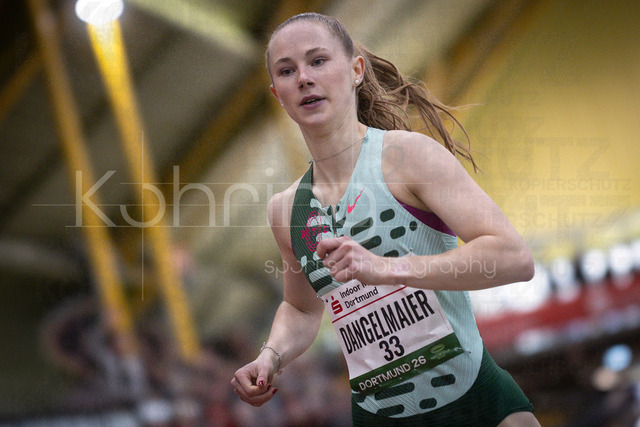 Indoor Meeting Dortmund, 08.02.2026 | DORTMUND, GERMANY - FEBRUARY 8:  Nike Dangelmaier (Berlin Track Club) during the Indoor Meeting Dortmund at the Helmut-Koernig-Halle on February 8, 2026 in Dortmund, Germany. (Photo by Axel Kohring/Beautiful Sports Int.)