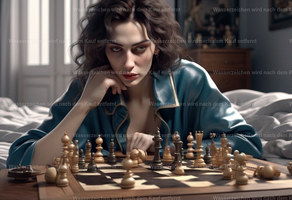 Schach Zubehör Frau am Brett | Entdecke einzigartige Schach Poster, Leinwandbilder, T-Shirts &amp; Tassen im Bildershop. Perfekt für Schachfans &amp; als Geschenk! Jetzt Schachmotive online kaufen und stilvoll Akzente setzen. - Realisiert mit Pictrs.com