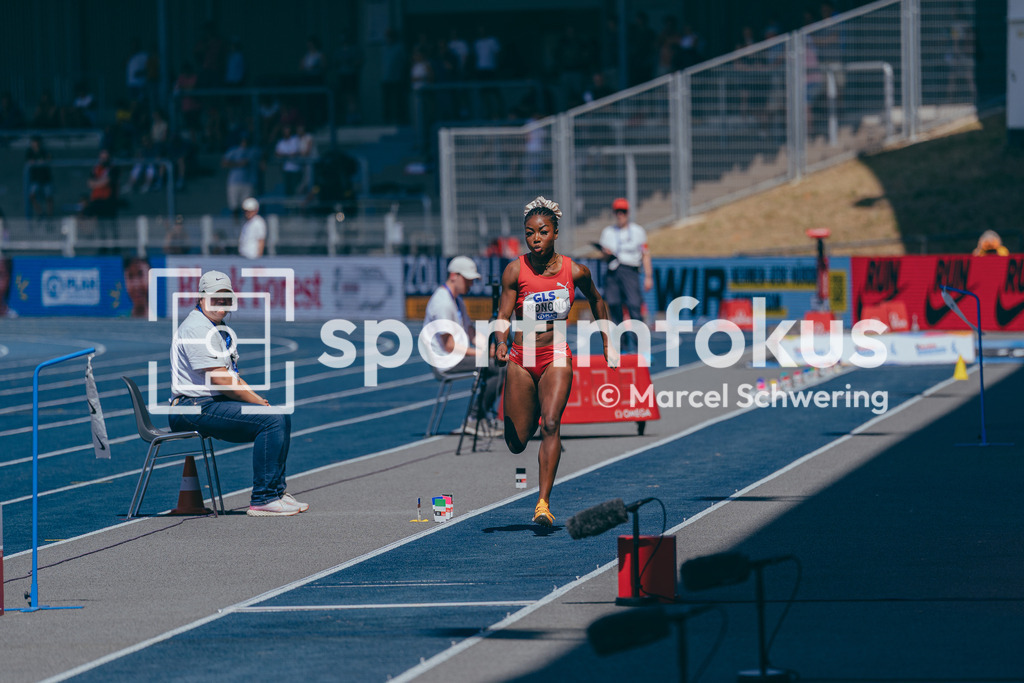 Deutsche Meisterschaften der Frauen und Männer 2026 | Grace Monono, LG Nord Berlin, Dreisprung, Deutsche Meisterschaften der Frauen und Männer 2026, Lohrheidestadion Bochum-Wattenscheid, 25.07.2026. Foto: Marcel Schwering / sportimfokus - Realisiert mit Pictrs.com