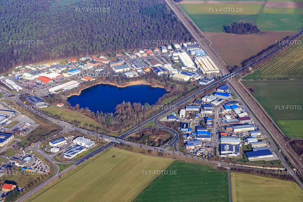 Gewerbegebiet Am Hasenbiel mit Zeeh Design GmbH Karlsruhe https://www.zeeh-design.com/ | Luftbild: Gewerbegebiet Am Hasenbiel mit Zeeh Design GmbH Karlsruhe https://www.zeeh-design.com/ im Ortsteil Blankenloch in Stutensee im Bundesland Baden-Württemberg in Deutschland. Foto: IMG_085302.jpg vom 19.12.2015 durch Werner Riehm/FLY-FOTO.de - Realisiert mit Pictrs.com