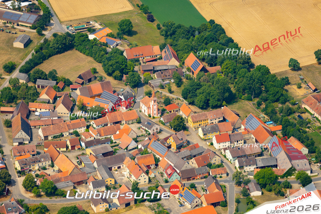 Aktuelles Luftbild von Hohlach Simmershofen - Die Luftaufnahme wurde 2022 mittels UL-Flugzeug erstellt ( keine Drohne ) - hochauflösende Kamera-Systeme von  Canon -Beste Qualität - Für grossformatige Ausdrucke geeignet. Die Geschenkidee !