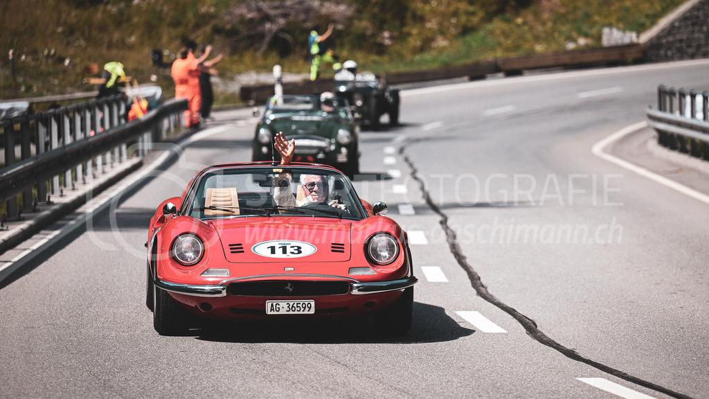 19. Arosa ClassicCar 2023 - 2. September 2023 | 19. Arosa ClassicCar 2023
Arosa, Schweiz
Notter Hans aus Boswil mit der Startnummer 113 in einem Ferrari DINO 246 GTS, Jahrgang 1974, in der Klasse Alpine Performance.
@arosaclassiccar, @arosa.official, #arosaclassiccar, #arosa, #76curves, #classiccar
Bild: Sportfotografie Markus Aeschimann | www.markus-aeschimann.ch - Realisiert mit Pictrs.com