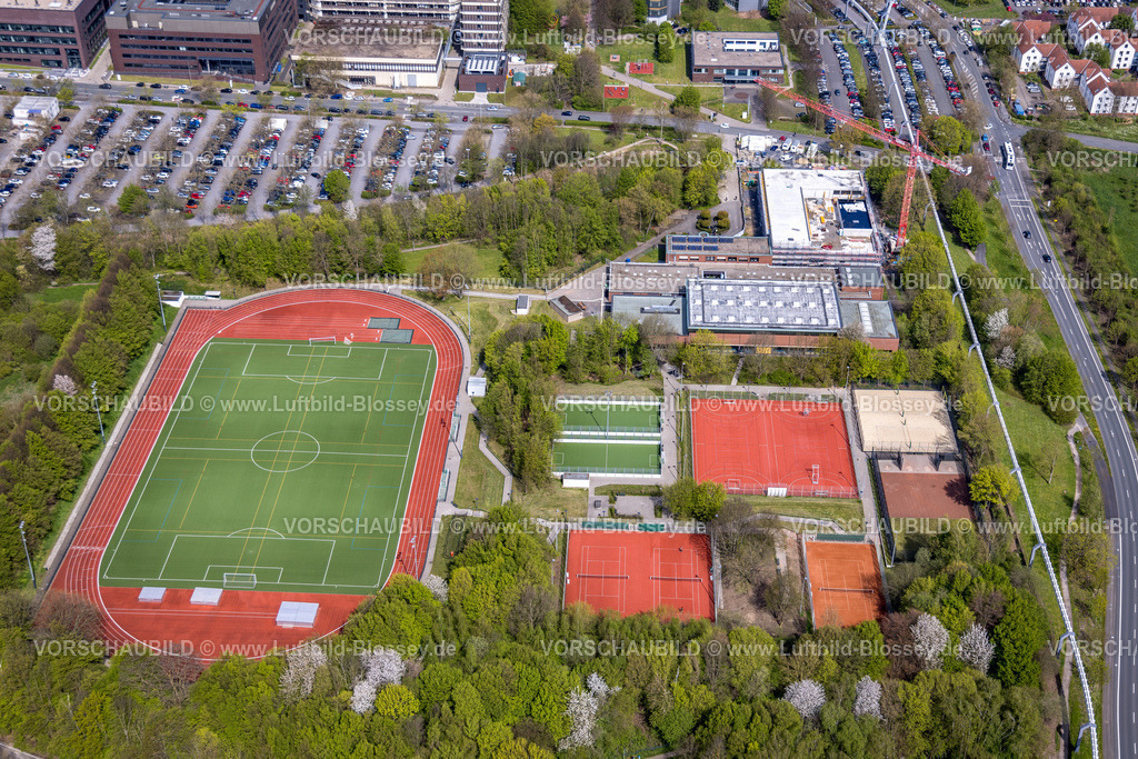 Dortmund230402164 | Luftbild, Anlage Hochschulsport TU Technische Universität Dortmund, Eichlinghofen, Dortmund, Ruhrgebiet, Nordrhein-Westfalen, Deutschland