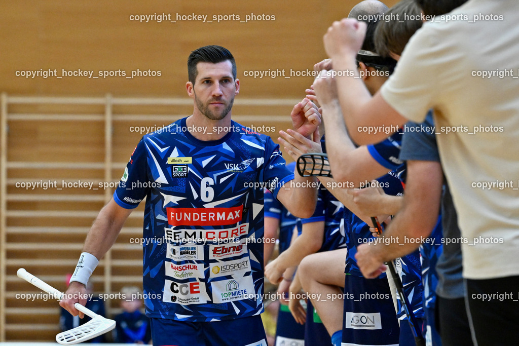 VSV Unihockey vs. Wiener Floorball Verein | #6 Timo Schmid VSV Unihockey, VSV Unihockey vs. Wiener Floorball Verein, VSV Unihockey vs. Wiener Floorball Verein am 18.05.2025 in Villach (Ballspielhalle St. Martin), Austria, (Photo by Bernd Stefan)