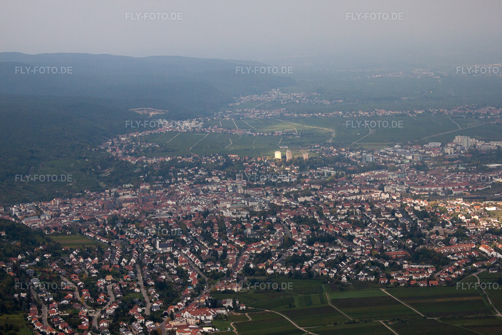 Luftbild: Ortsansicht von Süden in Neustadt an der Weinstraße im Bundesland Rheinland-Pfalz in Deutschland. Foto: IMG_60107.jpg vom 08.10.2013 durch Werner Riehm/FLY-FOTO.de