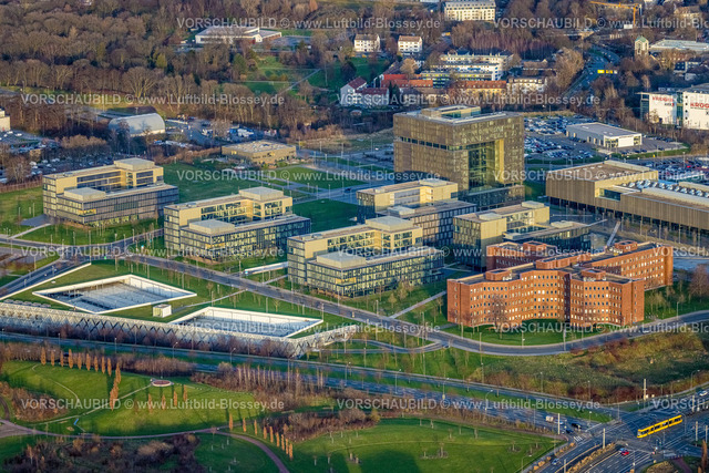 Essen230101623 | Luftbild, thyssenkrupp Quartier, Konzernzentrale, Westviertel, Essen, Ruhrgebiet, Nordrhein-Westfalen, Deutschland