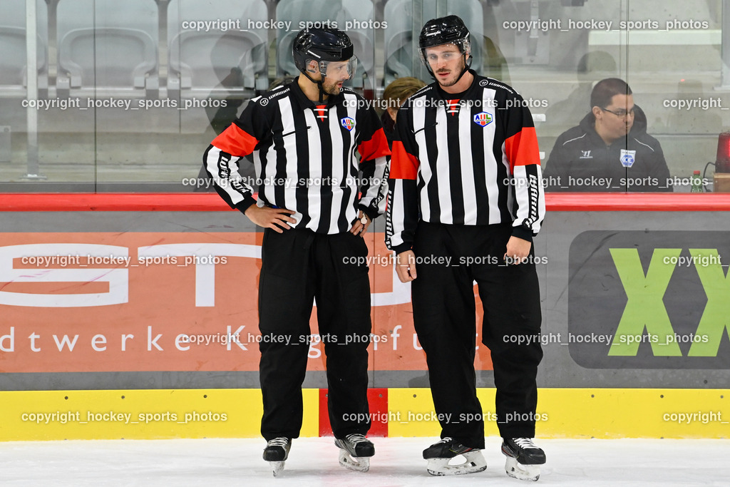 EK Zeller Eisbären vs. EC KAC Future Team 5.11.2022 | MILOVANOVIC Jakob, LEHNER Moritz, Referees