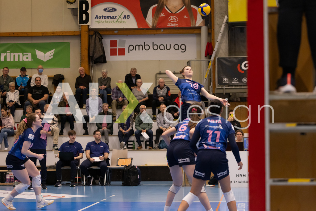 Volleyball I Frauen I Saison 2025-2026 I Volleyball NLA | Women I 1/2 Finals I  VC Kanti Schaffhausen - Sm'Aesch Pfeffingen I 07.03.2026 | 19 Meret Aarden (CH) (Sm'Aesch Pfeffingen) – Außenangriff - Realisiert mit Pictrs.com