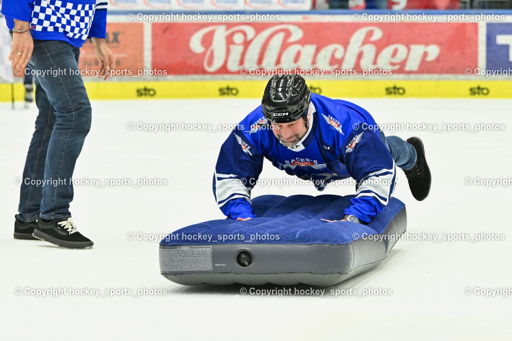 EC IDM Wärmepumpen VSV vs. Pioneers Vorarlberg | Pausenspiel Racers Villach, Herbert Hohenberger Sportdirektor EC VSV, EC IDM Wärmepumpen VSV vs. Pioneers Vorarlberg, EC IDM Wärmepumpen VSV vs. Pioneers Vorarlberg am 22.02.2026 in Villach (Stadthalle Villach), Austria, (Photo by Bernd Stefan)