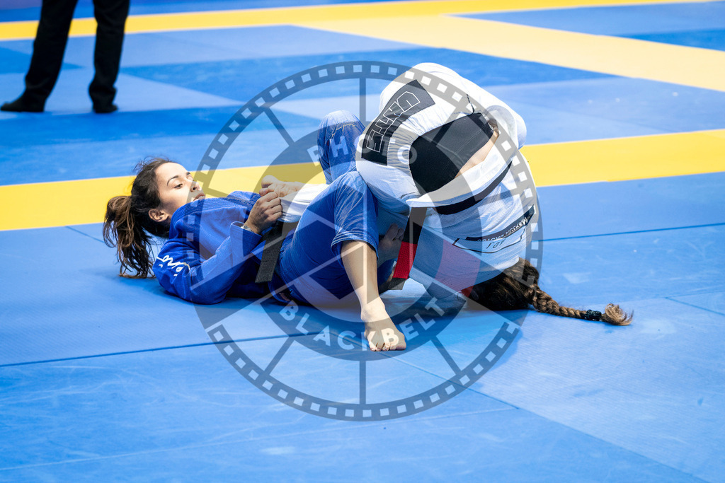 20240126PBB0918 | Fighters compete during the open weight competition of the adult black belts at the Brazilian Jiu-Jitsu European Championship of the IBJJF in Paris, France, on January 26, 2024.