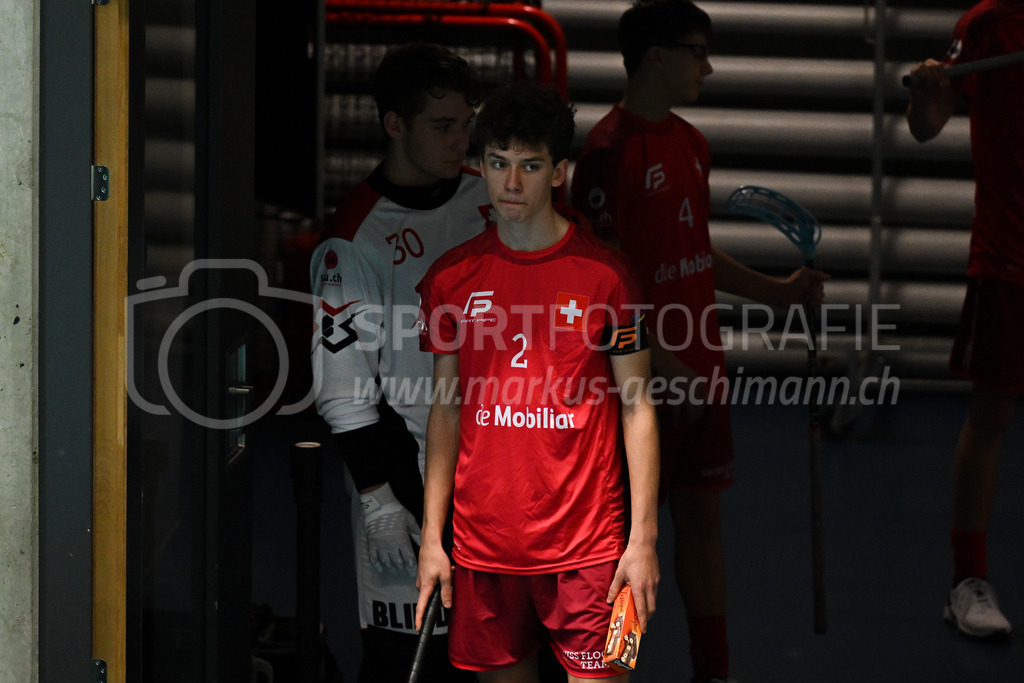 Switzerland B U19 vs Switzerland U19 - 4. February 2024 | Switzerland B U19 vs Switzerland U19
U19 Men International Matches in Switzerland
GoEasy Arena, Siggenthal Station
Switzerland defender #2 Timon Anderegg.
Credit: Markus Aeschimann | <a href="https://www.markus-aeschimann.ch">Sportfotografie Markus Aeschimann</a> | <a href="https://www.instagram.com/sportfotografie.aeschimann">@sportfotografie.aeschimann</a> - Realisiert mit Pictrs.com