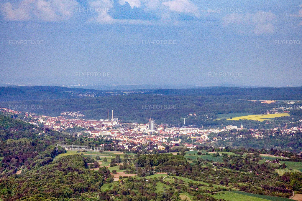 Luftbild: Pforzheim von Westen im Ortsteil Brötzingen in Pforzheim im Bundesland Baden-Württemberg in Deutschland. Foto: IMG_2024.jpg vom 14.05.2006 durch Werner Riehm/FLY-FOTO.de
