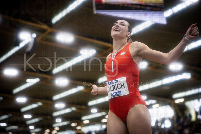 Deutsche Leichtathletik-Hallenmeisterschaften; Dortmund, 28.02.2026 | Sophie Ullrich (TSV Bayer 04 Leverkusen, 413)rich+; Deutsche Leichtathletik-Hallenmeisterschaften am 28.02.2026 in der Helmut-Körnig-Halle in Dortmund. 