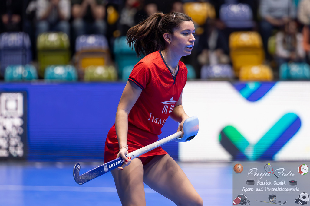 Volvo E.R.B. Final 4 Finale Frauen: Berliner HC - Mannheimer HC, 26.01.2025 | lilith Ell (Berliner HC #16), Freisteller, Portrait, Porträt, Berliner HC - Mannheimer HC, Frankfurt, Süwag Arena, 26.1.2025 - Realisiert mit Pictrs.com