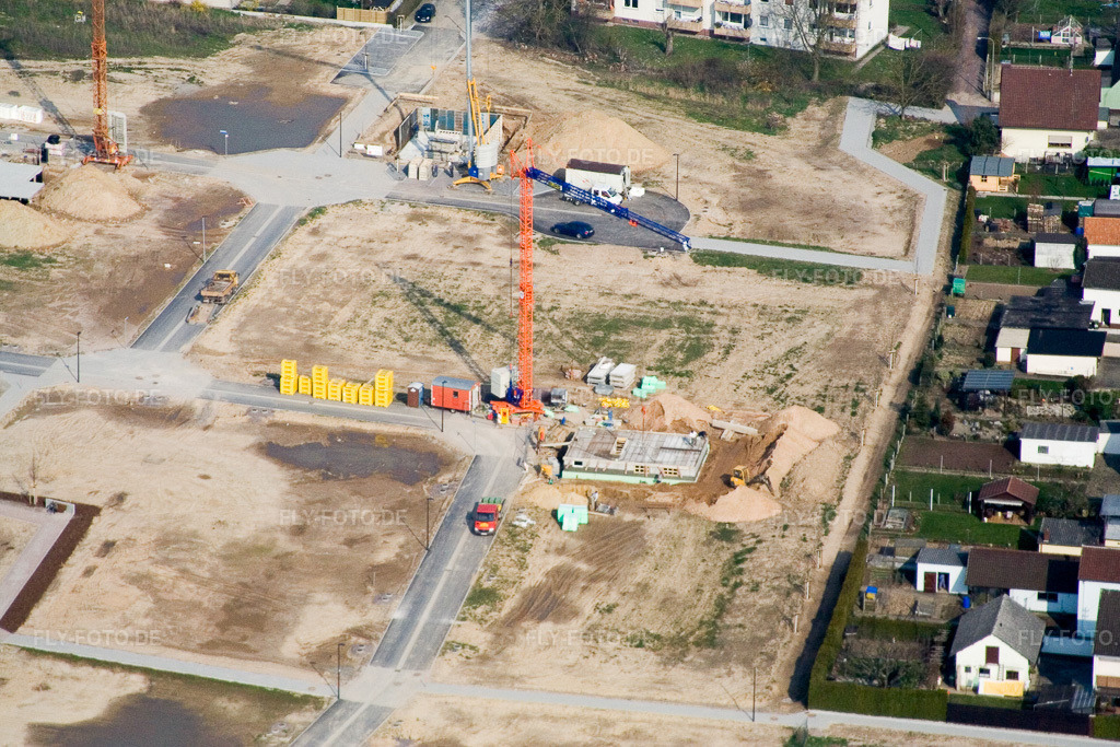 Luftbild: Neubaugebiet Am Höhenweg in Kandel im Bundesland Rheinland-Pfalz in Deutschland. Foto: IMG_5583.jpg vom 15.03.2007 durch Werner Riehm/FLY-FOTO.de