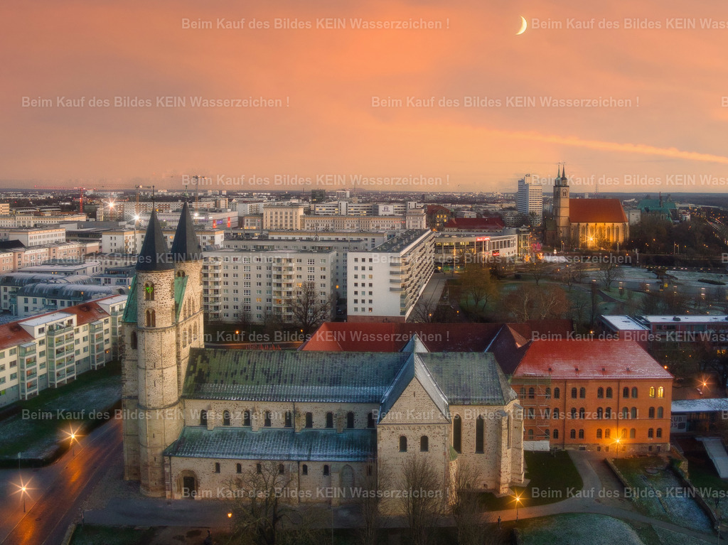 Magdeburg_Luftbild_Kloster_Sonnenaufgang_0005 | Luftbild Magdeburg Kloster Unser Lieben Frauen bei Sonnenaufgang - Realisiert mit Pictrs.com