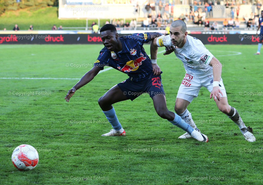 A_LUI-271124_02 | SPORT FUSSBALL ADMIRAL BUNDESLIGA RZ PELLETS  WAC-RED BULL SALZBURG IM BILD:SANDRO ALTUNASHVILI(WAC) UND EDMUND BAIDOO (RED BULL SALZBURG) FOTO:FOTOLUI/MW