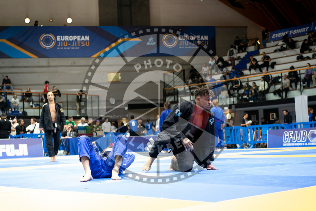 20240124PBB04660 | Fighters compete during the second day of the IBJJF European Championship in Paris, France, on January 24, 2024.