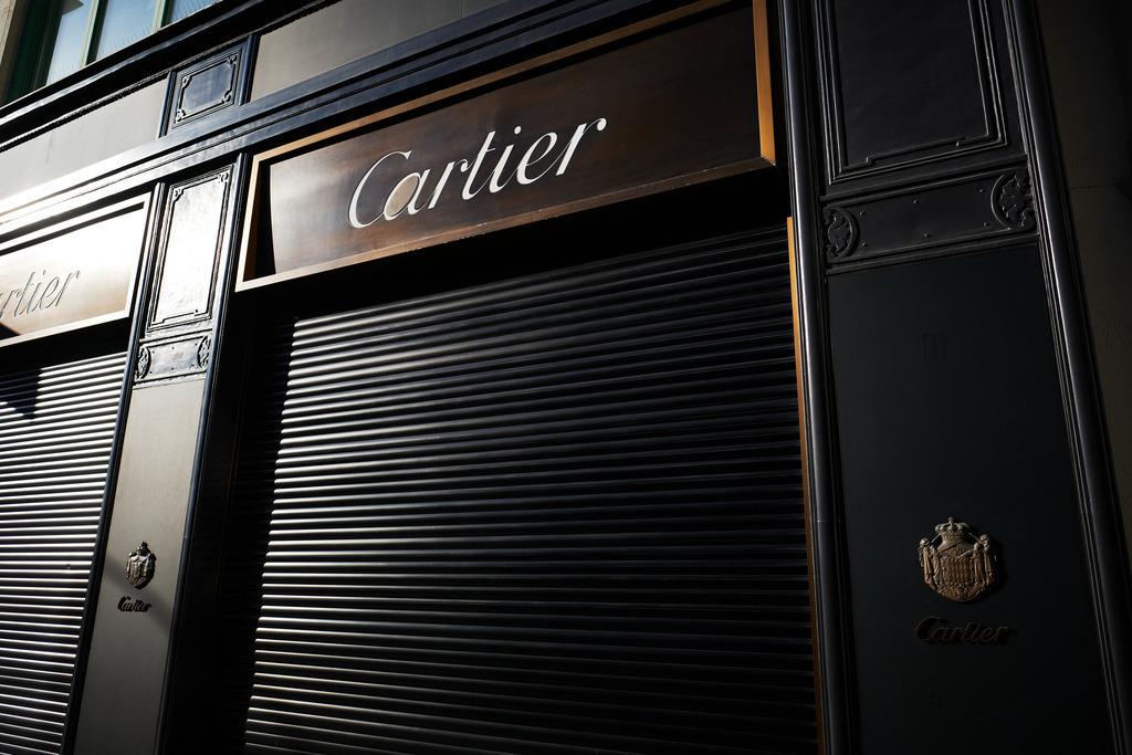 Luxugeschäft von Cartier Am Graben geschlossen | Wien, Austria - March 30, 2021: Luxugeschäft von Cartier Am Graben geschlossen. - Realisiert mit Pictrs.com