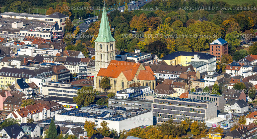 Hamm241007224 | Luftbild, City und evang. Pauluskirche, Mitte, Hamm, Ruhrgebiet, Nordrhein-Westfalen, Deutschland