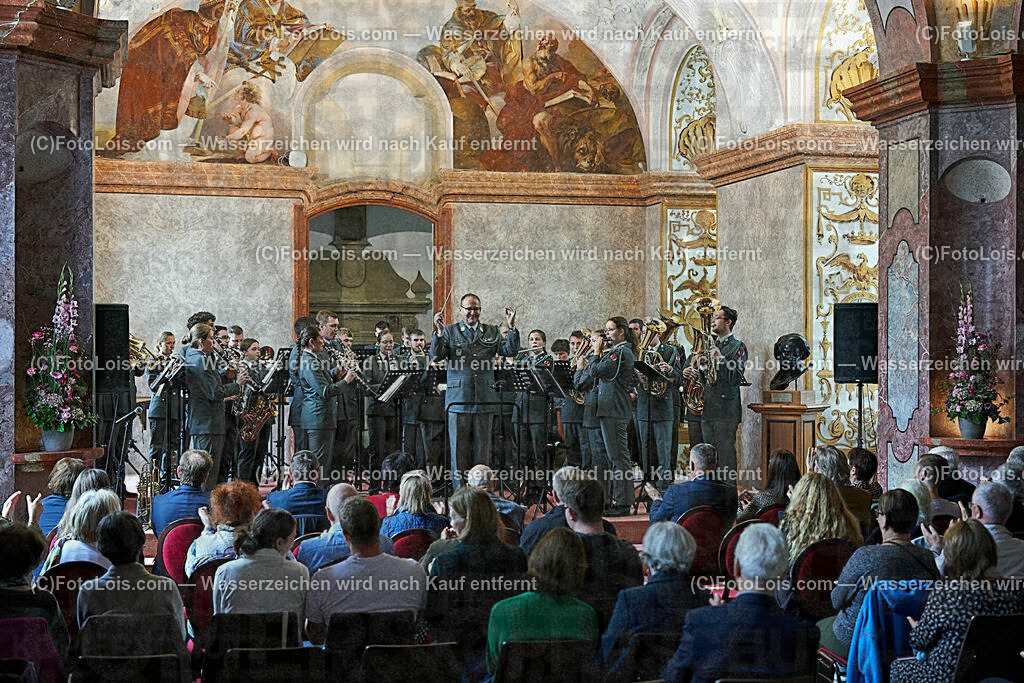ALS1698_XXXIX-Chopin-Festival_Ausklang_Militaermusikkapelle NOe | (C)FotoLois.com, Alois Spandl, XXXIX. internationales CHOPIN-Festival in der Kartause Gaming, AUSKLANG in der Barockbibliothek mit der Militärmusik Niederösterreich unter der Leitung von Militärkapellmeister Oberst Adolf Obendrauf, So 6. August 2023.