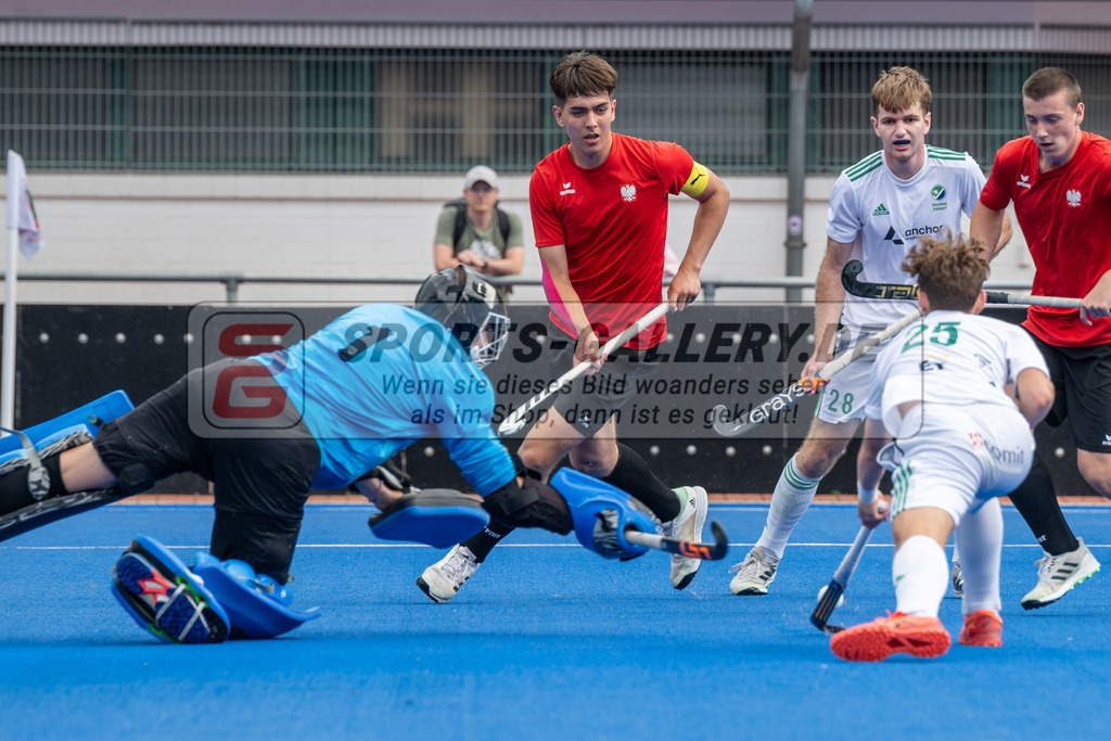 SFE_20230715_0039 | EuroHockey EM U18 Boys Ireland vs Poland am 15.07.2023 in Krefeld (Gerd-Wellen-Hockeyanlage), Photo: Stephan Fehrmann 2023 (Sports-Gallery)