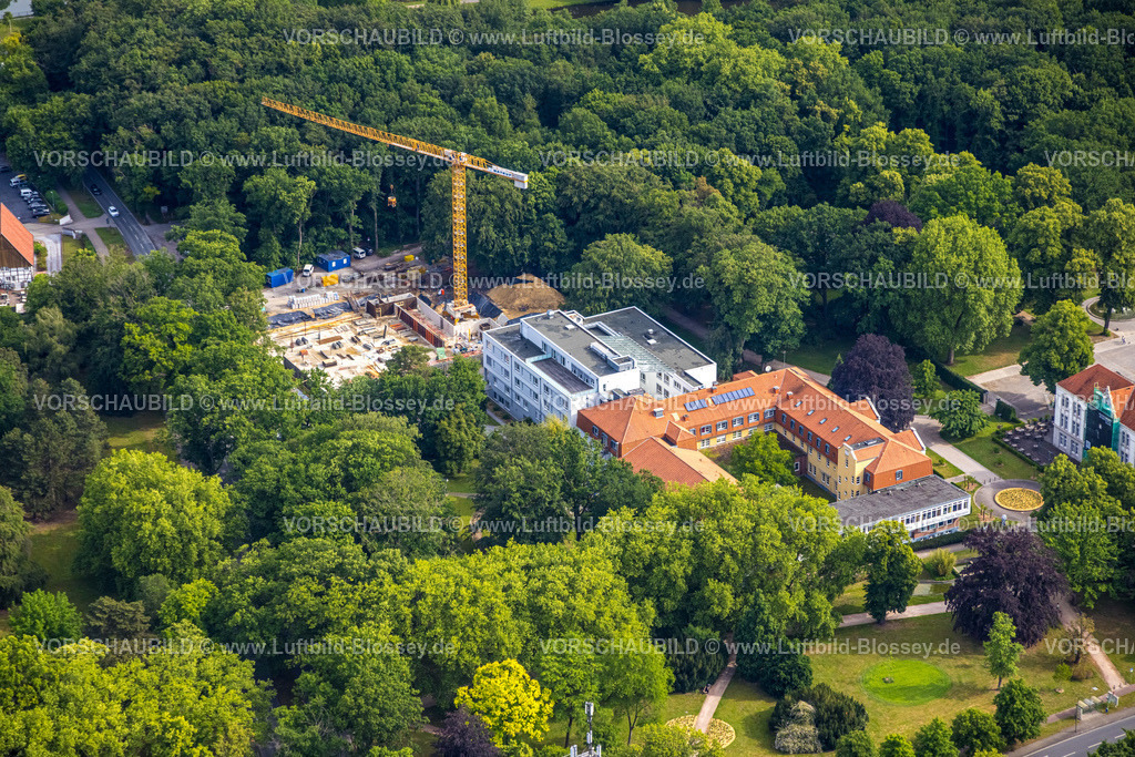 Hamm220600065HSHL | Luftbild, Klinik für Manuelle Therapie KMT mit Baustelle und Neubau, Uentrop, Hamm, Ruhrgebiet, Nordrhein-Westfalen, Deutschland