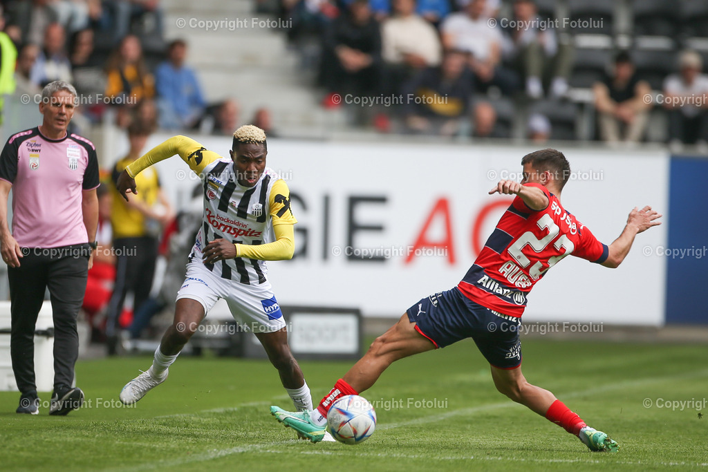 A_LUI_20230423_0020 | SPORT FUSSBALL ADMIRAL BUNDESLIGA 2022/23 LASK VS SC RAPID

IM BILD: Moses Usor (Lask), Jonas Auer (Rapid)

FOTO:FOTOLUI/UW