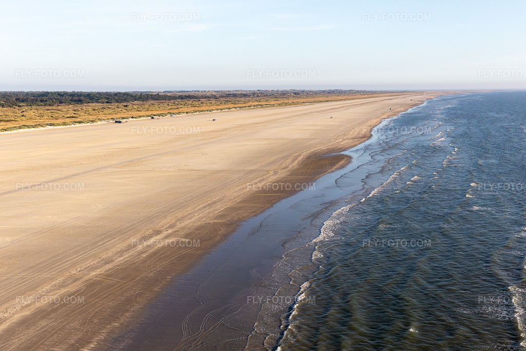 Aerial view: Kites on the beach in Fanø in the state South Denmark, Denmark.Photo: IMG_118806.jpg taken on 09/21/2019 by Werner Riehm/FLY-FOTO.comResolution of the original: 5472 x 3648 px