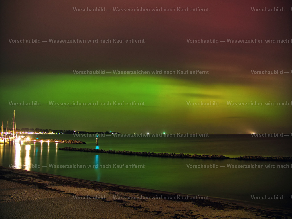 Nordlichter über Kiel | Polarlicht über der Kieler Förde.