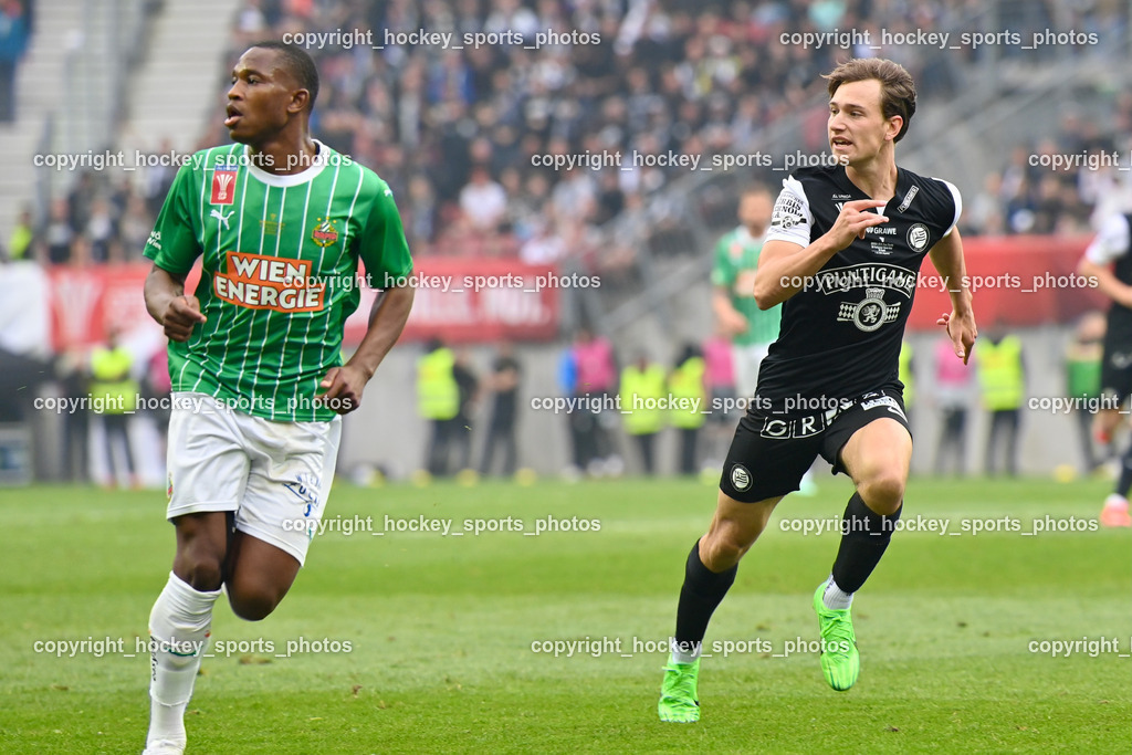 SK Puntigamer Sturm vs. SK Rapid Wien Siegerehrung, Impressionen | #6 Neraysho Meritchio Kasanwirjo SK Rapid, #15 William Boving Vick SK Sturm, SK Puntigamer Sturm vs. SK Rapid Wien Siegerehrung, Impressionen, SK Puntigamer Sturm vs. SK Rapid Wien Siegerehrung, Impressionen am 01.05.2024 in Klagenfurt (Wörthersee Stadion ), Austria, (Photo by Bernd Stefan)