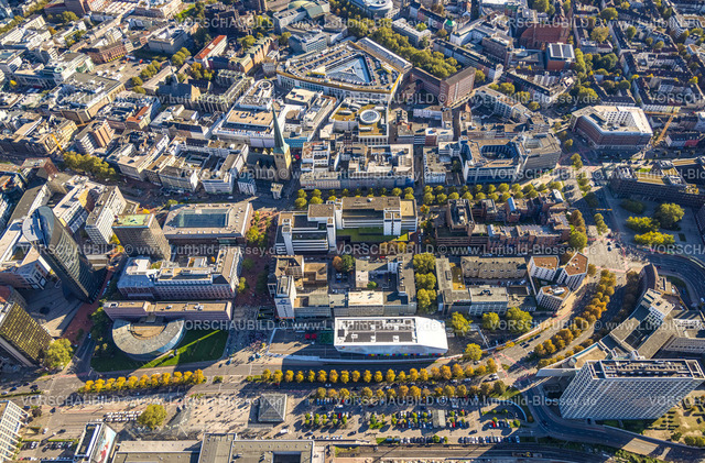 Dortmund241006084 | Luftbild, City Innenstadt Ansicht, Bahnhofsvorplatz und Petrikirche, Deutsches Fußballmuseum und Harenberg City-Center, Westenhellweg mit Thier-Galerie und Wallring, City, Dortmund, Ruhrgebiet, Nordrhein-Westfalen, Deutschland