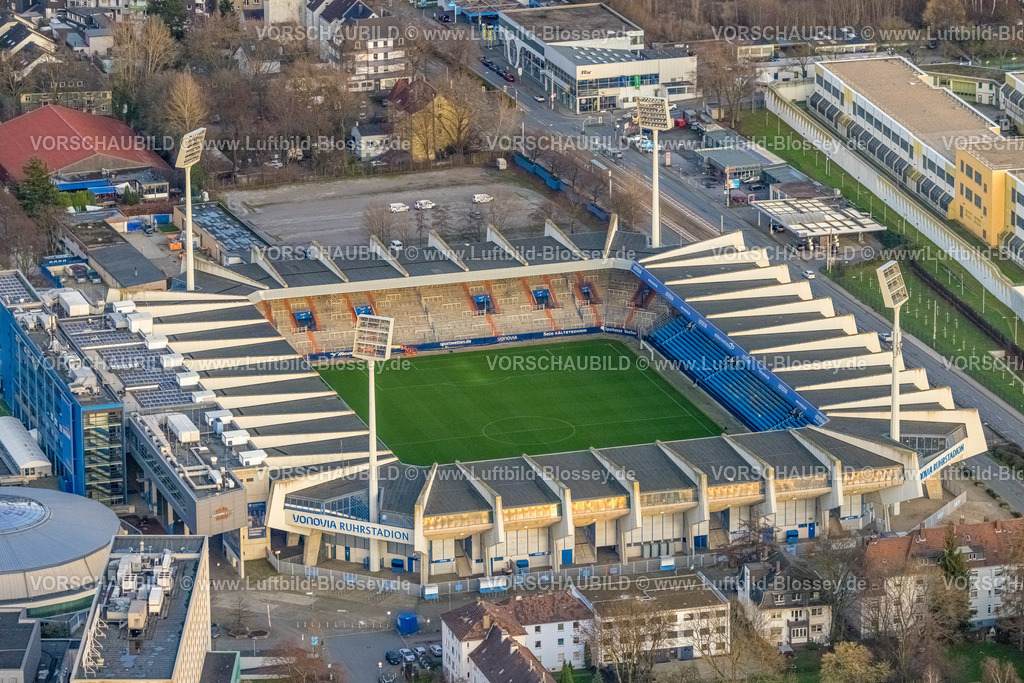 Bochum230102075 | Luftbild, Vonovia Ruhrstadion, Bundesligastadion des VFL Bochum, Grumme, Bochum, Ruhrgebiet, Nordrhein-Westfalen, Deutschland