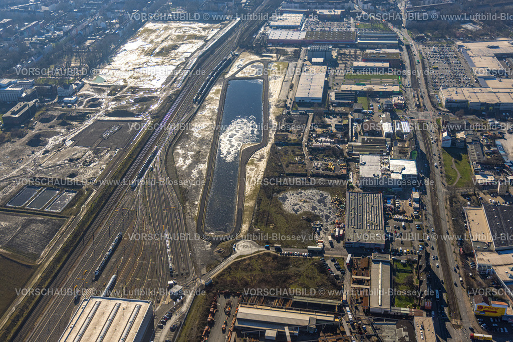 Dortmund230200027 | Luftbild des Hoesch-Areals der ehemaligen Westfalenhütte mit dem Hoeschmuseum und dem zukünftigen Park und Wohngebieten, Dortmund, Ruhrgebiet, Nordrhein-Westfalen, Deutschland