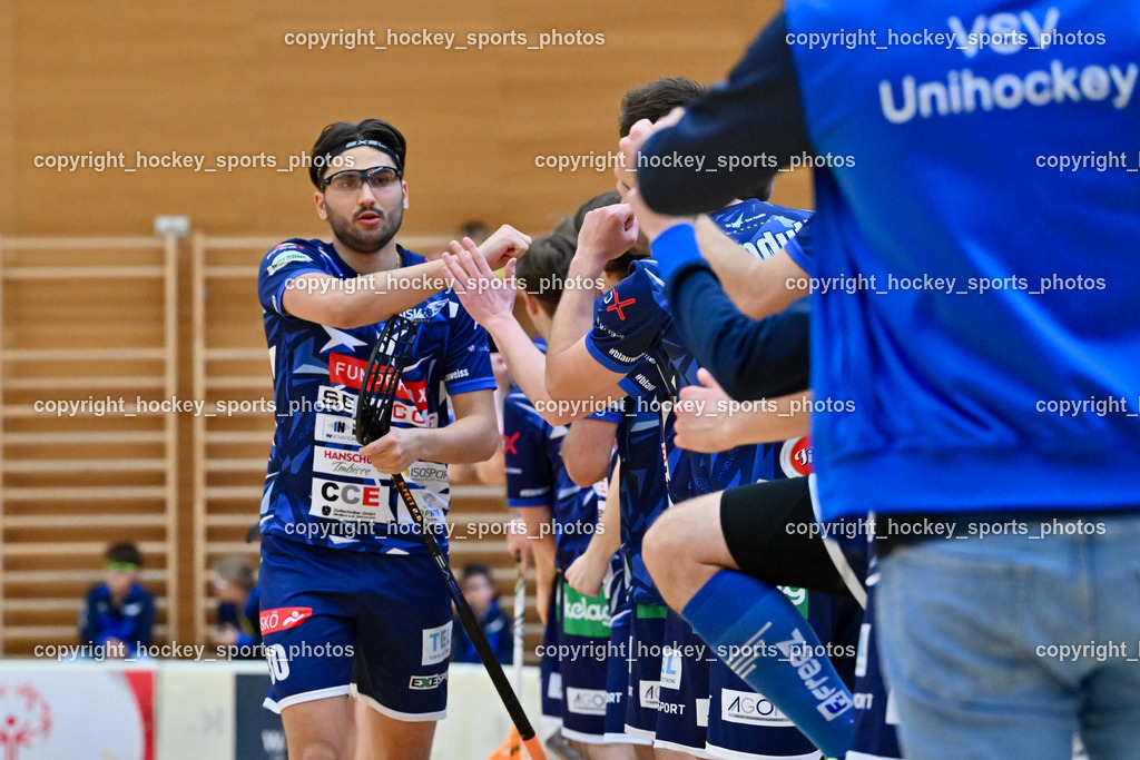 VSV Unihockye vs. KAC Floorball | #30 Christoph Steiner VSV Unihockey, VSV Unihockye vs. KAC Floorball, VSV Unihockye vs. KAC Floorball am 13.04.2025 in Villach (Ballspielhalle St. Martin), Austria, (Photo by Bernd Stefan)