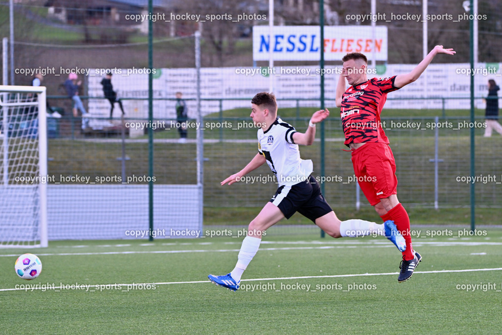 SV Spittal 1921 vs. ATUS Ferlach 24.3.2024 | #7 Ralph Roman Scheer SV Spittal, #23 Dejan Kern ATUS Ferlach, SV Spittal 1921 vs. ATUS Ferlach 24.3.2024, SV Spittal 1921 vs. ATUS Ferlach am 24.03.2024 in Spittal an der Drau (Goldeck Stadion), Austria, (Photo by Bernd Stefan)