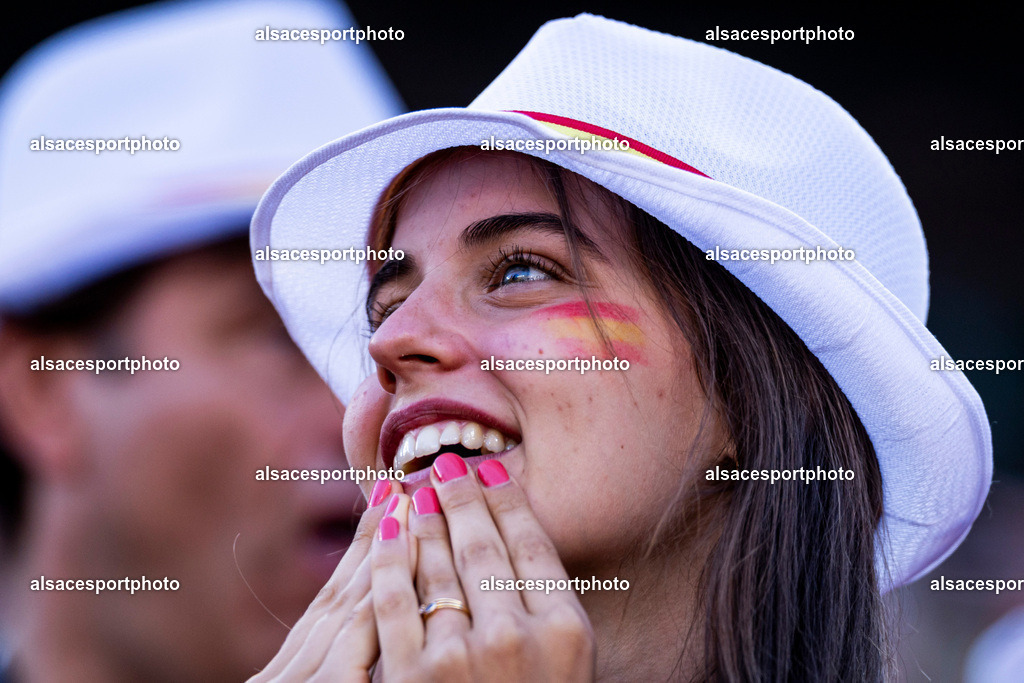 FOOTBALL : Argentine vs Espagne – Finale de la Coupe du Monde FIFA 2026. New York New Jersey Stadium, East Rutherford, New Jersey, États-Unis. 19/07/2026. | Ambiance avec les supporters de l'équipe de Spain