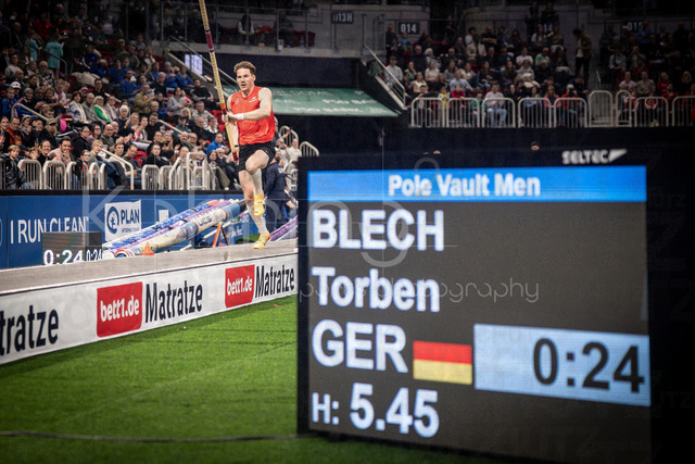 ISTAF Indoor; Duesseldorf, 24.01.2026 | DUESSELDORF, GERMANY - JANUARY 24:  Pole vaulter Torben Blech (GER) during the ISTAF Indoor Dusseldorf at PSD Bank Dome on January 24, 2026 in Duesseldorf, Germany. 