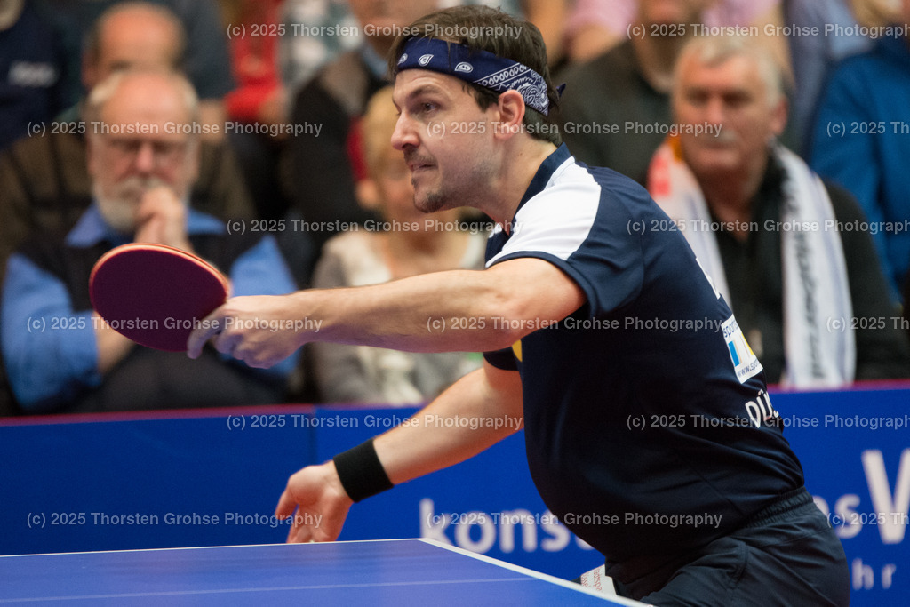 TTBL TTC Fulda-Maberzell vs. Borussia Duesseldorf | Timo BOLL (Borussia Duesseldorfl); TTBL TTC Fulda-Maberzell vs. Borussia Duesseldorf, Tischtennis-Bundesliga - 12. Spieltag am 21.01.2018 in der Hubtex Arena in Fulda, (Deutschland) - Realisiert mit Pictrs.com