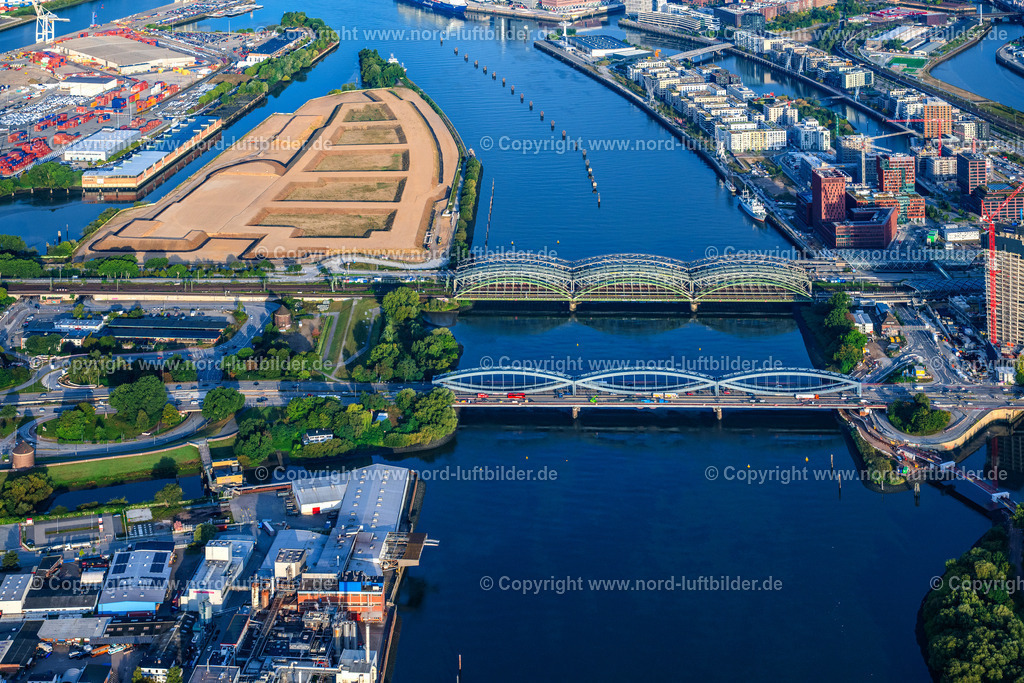 Hamburg_Elbbrücken_ELS_6136200925 | HAMBURG 20.09.2025 Fluß - Brückenbauwerk Elbbrücken - Norderelbbrücke über die Ufer der Elbe in Hamburg. // River - bridge structure Elbbruecken - Norderelbbruecke on the banks of the Elbe in Hamburg, Germany. Foto: Martin Elsen