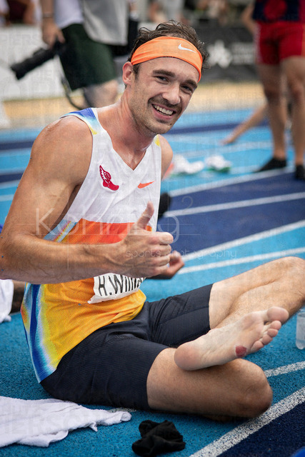 Multisport Event; Ratingen, 28.06.2026 | RATINGEN, GERMANY - JUNE 28, 2026 : Harrison Williams (USA / United States) with some problems on his left foot after the 1500m during the Multisport Event at Stadion Ratingen on June 28, 2026 in Ratingen, Germany.