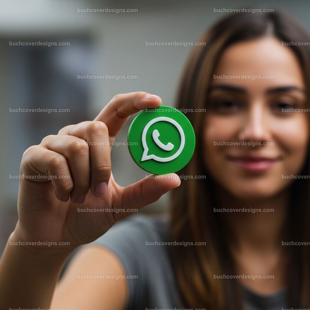 Whatsapp Logo symbol in Hand (1) | Entdecken Sie kreative Buch Cover Designs für Self-Publishing-Autoren und Verlage! Unsere maßgeschneiderten Designs ziehen Leser an und bringen Ihre Geschichten visuell zum Leben. Lassen Sie uns Ihr perfektes Cover gestalten!