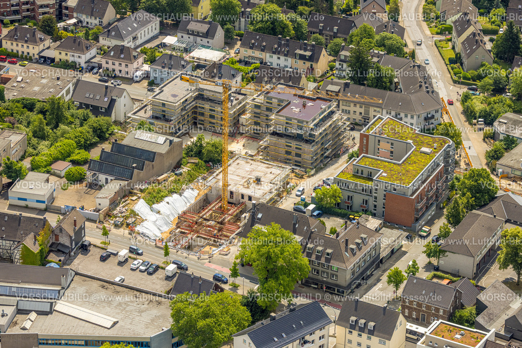 Heiligenhaus250601205 | Luftbild, Seniorenheim Domizil Heiligenhaus am Südring, Baustelle Frankenstraße Ecke Hauptsraße und Am Südring, Leubeck, Heiligenhaus, Ruhrgebiet, Nordrhein-Westfalen, Deutschland