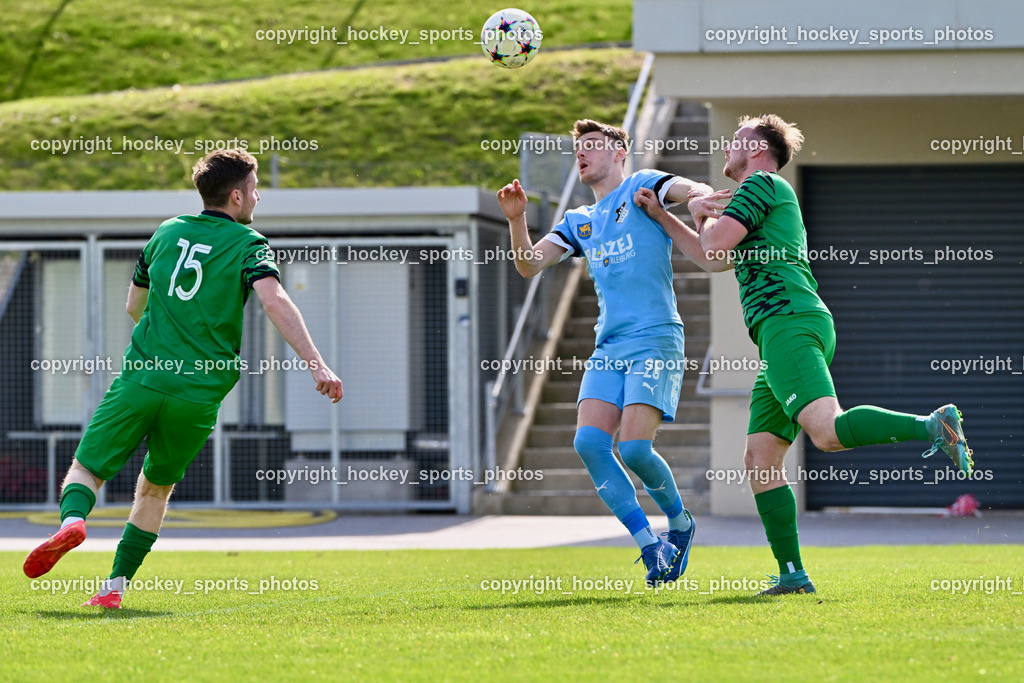 SC Landskron vs. SVG Bleiburg | #15 Ingo Mailänder SC Landskron, #28 Al Mahic SVG Bleiburg, #18 Alexander Reichmann SC Landskron, SC Landskron vs. SVG Bleiburg, SC Landskron vs. SVG Bleiburg am 28.04.2024 in Villach (Sportzentrum Landskron), Austria, (Photo by Bernd Stefan)